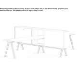 Many wooden desks with shelves Privlaka