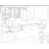 Many wooden desks with desk screens Goerzig