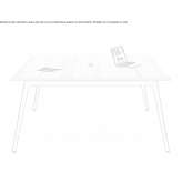 Sectional desk with cable management Apantla