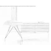 L-shaped desk with shelves Celaliye