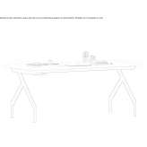 Rectangular laminate desk with cable management Hillman