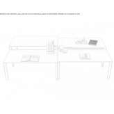 Rectangular desk with height adjustment Wagnitz