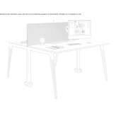 Multifunctional desk with sound-absorbing screens Boiro