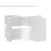 Sectional desk with sound-absorbing screens Whippany
