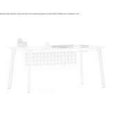 Rectangular wooden workstation desk with cable management system Pencran