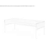 Rectangular desk with wooden veneer Amarasti