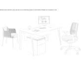 Workstation desk with cable management system Boiro