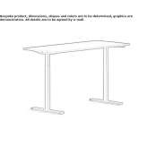 Wooden work desk with electric drive Taneto