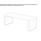 Rectangular wooden office desk with cable management system Olvan