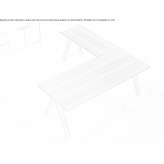 L-shaped desk, veneered with wood Pomona