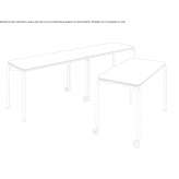 Rectangular work desk on wheels Pajeczno