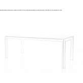 Rectangular aluminum desk Reinberg
