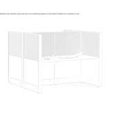 Multifunctional desk with sound-absorbing screens Zepperen