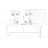 Rectangular wooden office desk Asbestos