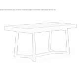Rectangular wooden desk with drawers Prestice