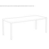 Rectangular aluminum work desk Shotts