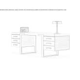 Wooden desk covered with leather with drawers Maasbree