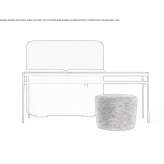 Rectangular desk with sound-absorbing screens Vervins