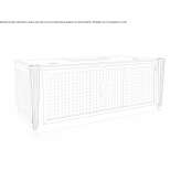 Rectangular solid wood desk with drawers Altinova