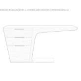 Wooden desk with drawers Ogdem
