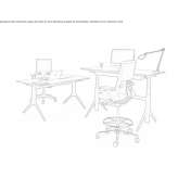 Rectangular work desk with height adjustment Rabanos
