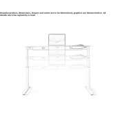 Rectangular work desk with height adjustment Farrar
