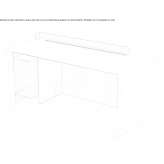 Rectangular aluminum desk with shelves Radece