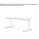 Rectangular work desk with height adjustment Farrar