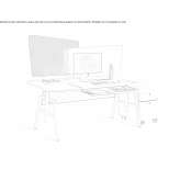 Rectangular work desk with drawers Salvan