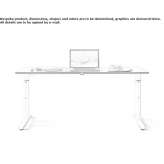 Rectangular work desk with height adjustment Farrar