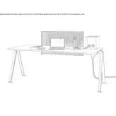 Rectangular desk made of HPL Kilimli