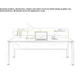Rectangular work desk Domony