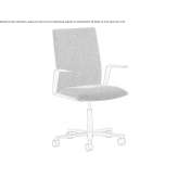 Office chair with medium backrest and 5-arm base Jarvis