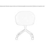 Fabric office chair with 4-arm base and wheels Lagnieu