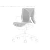 Ergonomiczne krzesło biurowe z niskim oparciem Bassone