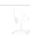 Height-adjustable fabric office chair on wheels Saraykoy