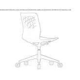 Office chair on wheels with a base with 5 arms Sepahua