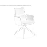 Office chair on trestles with armrests Ayllon