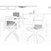 Swivel mesh office chair with armrests Joseni