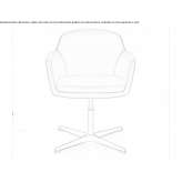 Swivel leather office chair with armrests Cacem