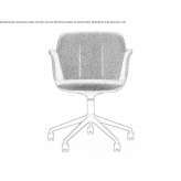 Swivel fabric office chair on trestles and wheels Drocourt