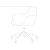 Swivel chair made of polyethylene with a 5-star base Boka