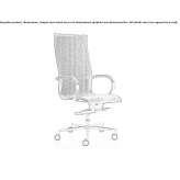 Mesh office chair on wheels with 5-arm base Bocar