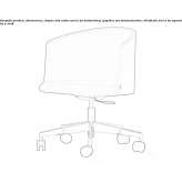 Swivel office chair on wheels with a base with 5 arms Meaulte