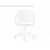 Office chair with armrests and a 5-star base Luingne