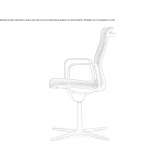 Mesh office chair with height adjustment and armrests Seedorf