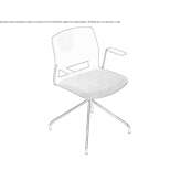 Polypropylene office chair on trestles Enon