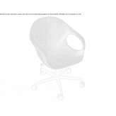Height-adjustable fabric office chair with 5-star base Cimislia