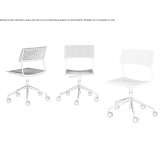 Swivel office chair made of polypropylene Notton