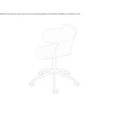 Swivel office chair made of polypropylene, adjustable in height Fritch